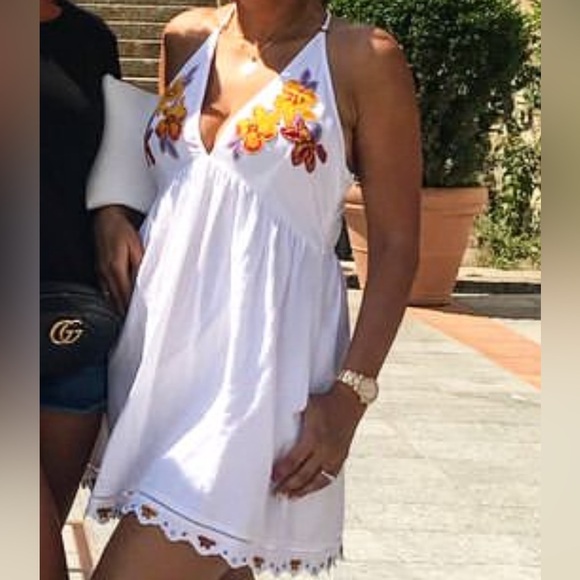 Free People Love and Flowers Dress in White - Picture 8 of 16